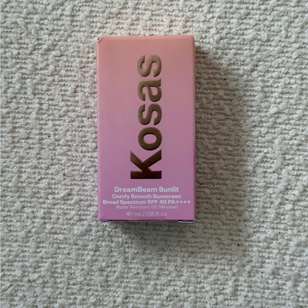 New Kosas DreamBeam SPF 40 PA++++ Comfy Smooth Mineral Sunscreen golden glow